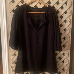 Black bathing suit cover up